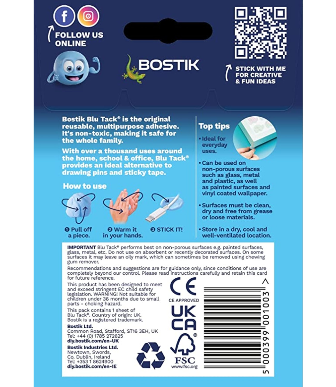 Bostik Blu Tack Handy - ASDA Groceries